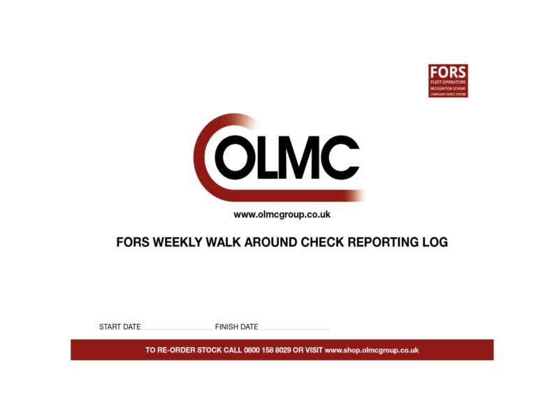 HGV Weekly Walk Around Check Book (FORS Compliant)