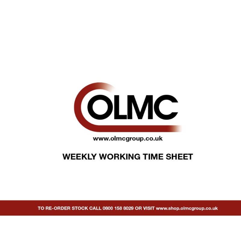 Working Time Sheet Log Books